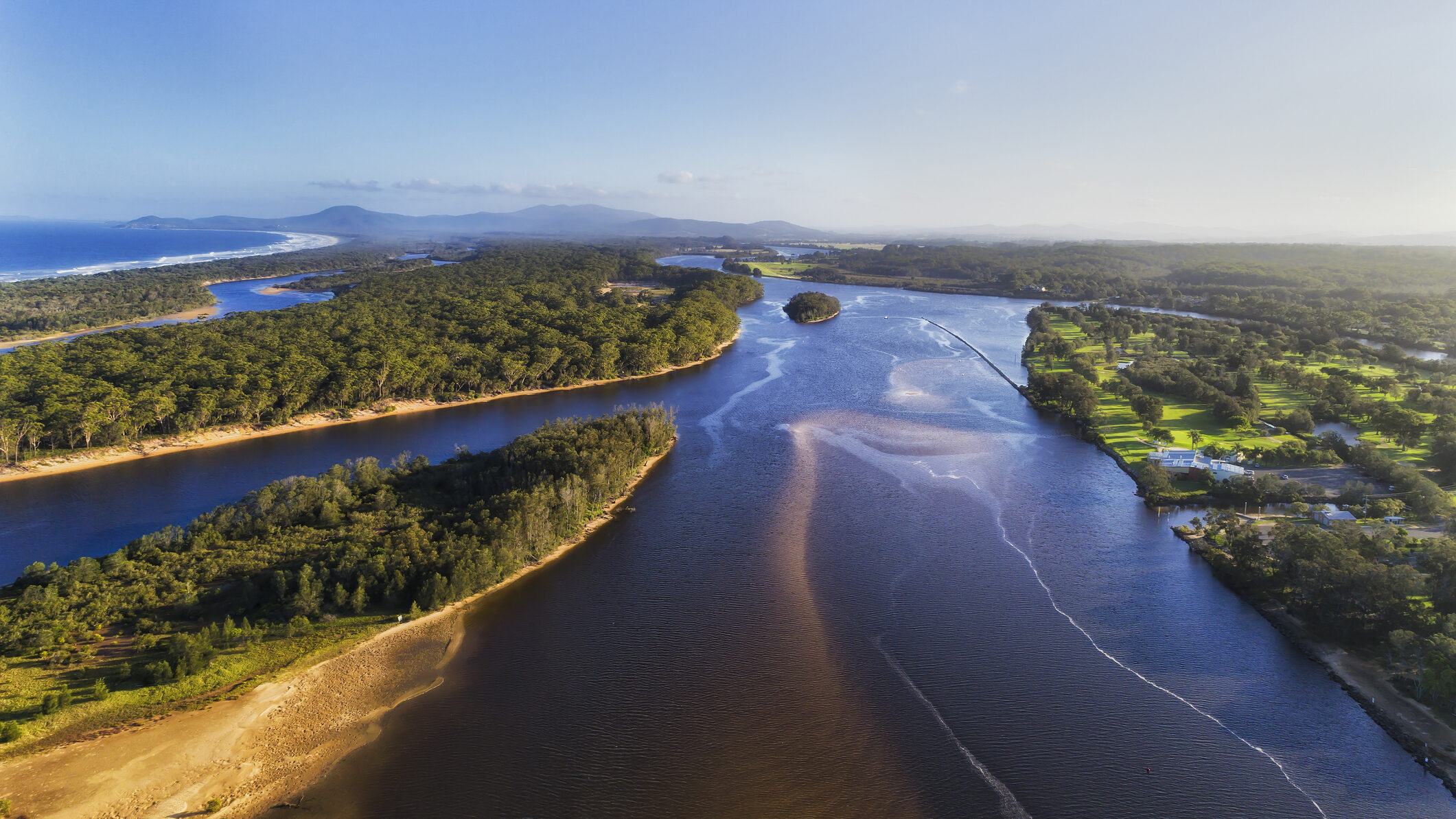 Nambucca River Mid North Coast of NSW, a macadamia growing region in Australia