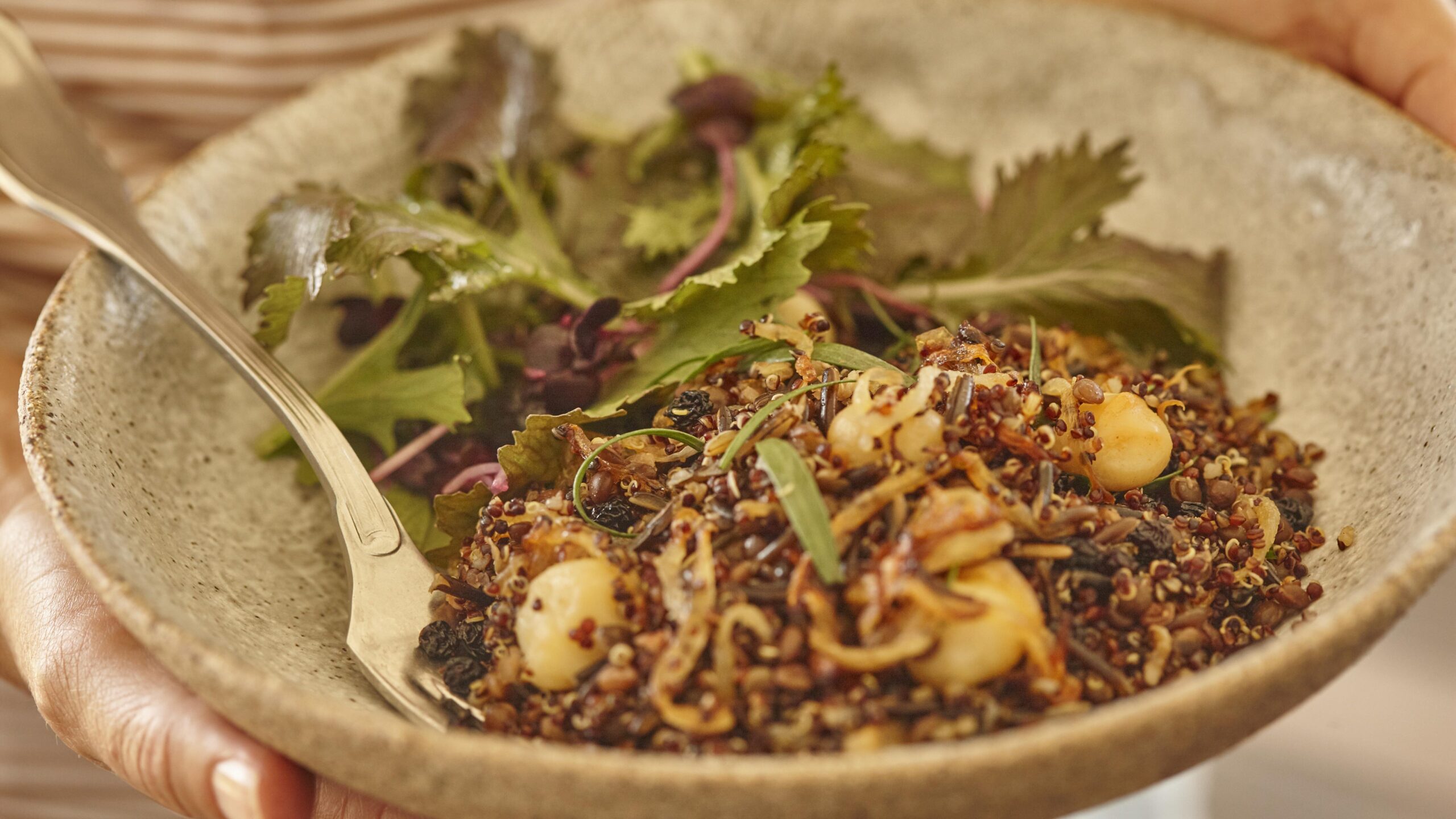 Quinoa salad with macadamias