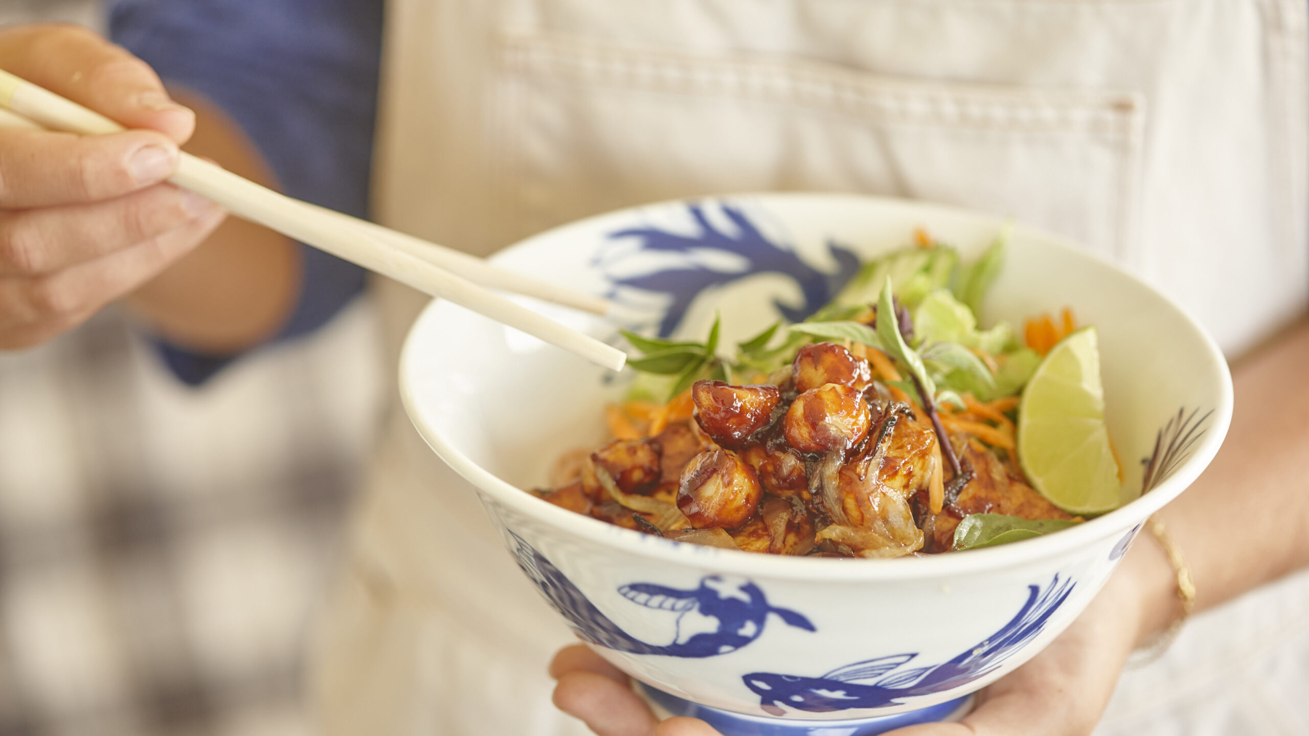 Stir fried tofu with macadamias and hoisin recipe