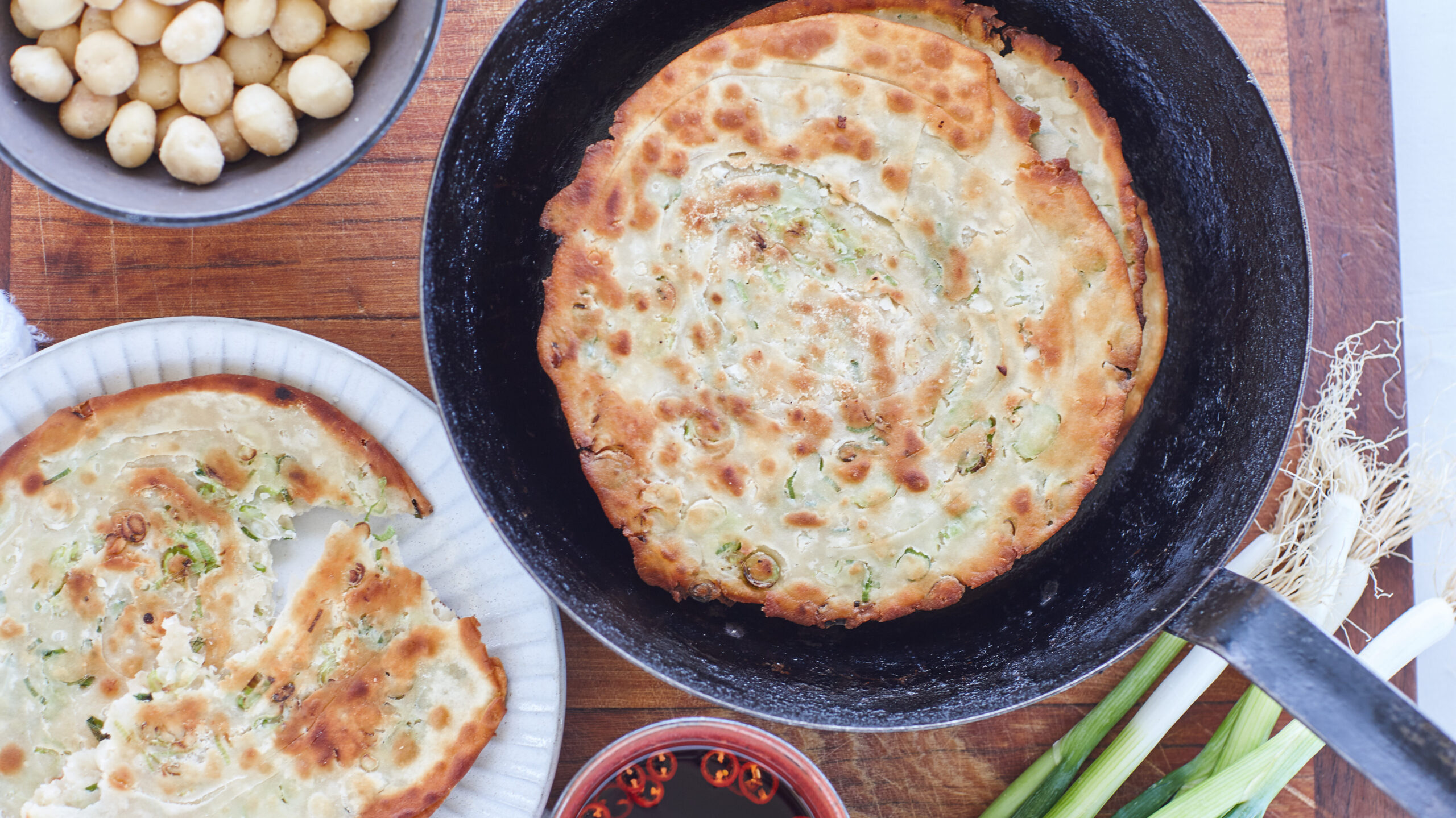 Chinese style savoury pancakes