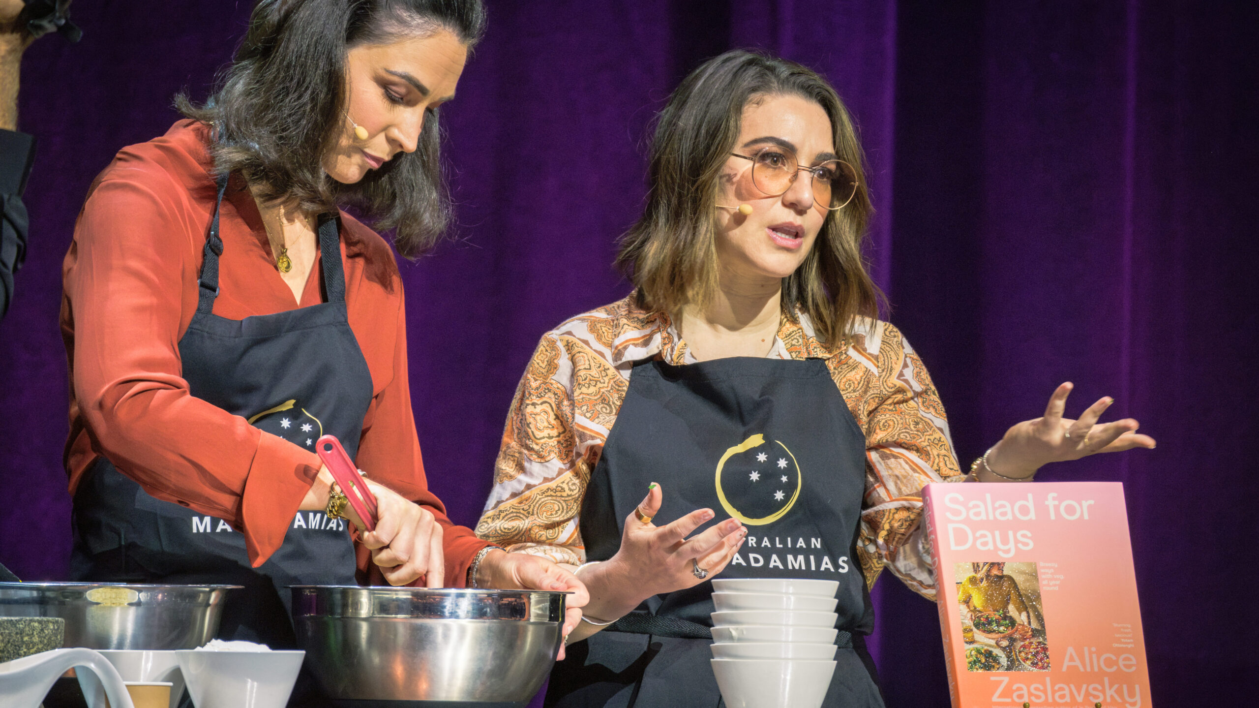 Alice Zaslavsky cooking up breakfast with Giaan Rooney at AusMac2024