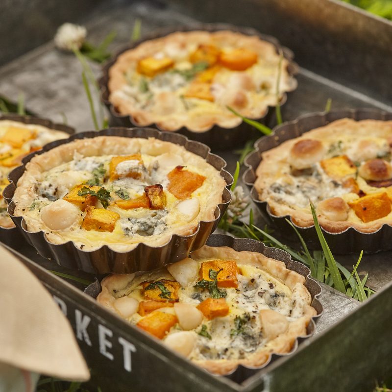 1711 Macadamia, pumpkin and blue cheese tartlets (1)