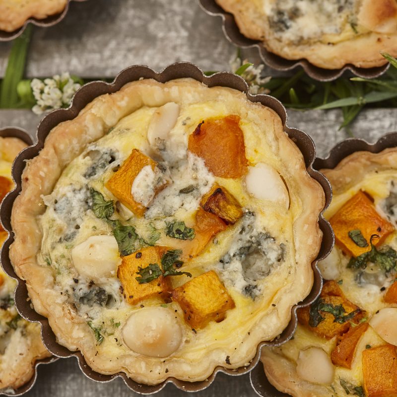 1711 Macadamia, pumpkin and blue cheese tartlets (15)