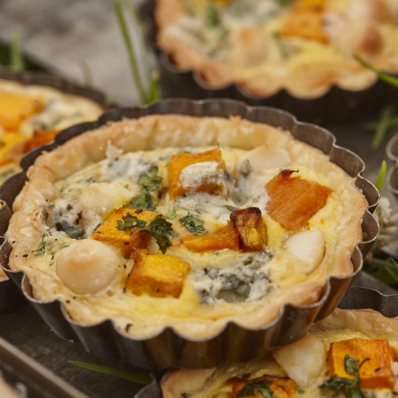 1711 Macadamia, pumpkin and blue cheese tartlets (2)