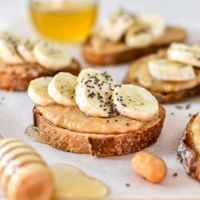 Macadamia butter crostini