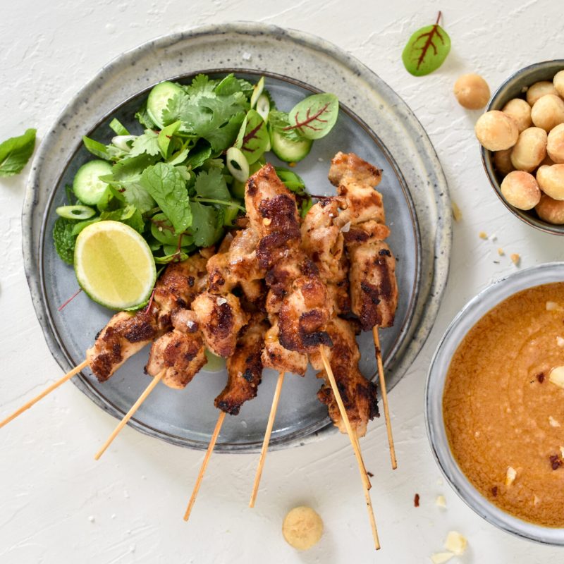 2305 Thai style macadamia chicken satay skewers (1)