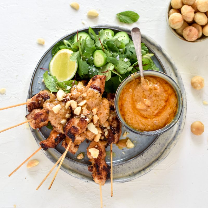 2305 Thai style macadamia chicken satay skewers (4)