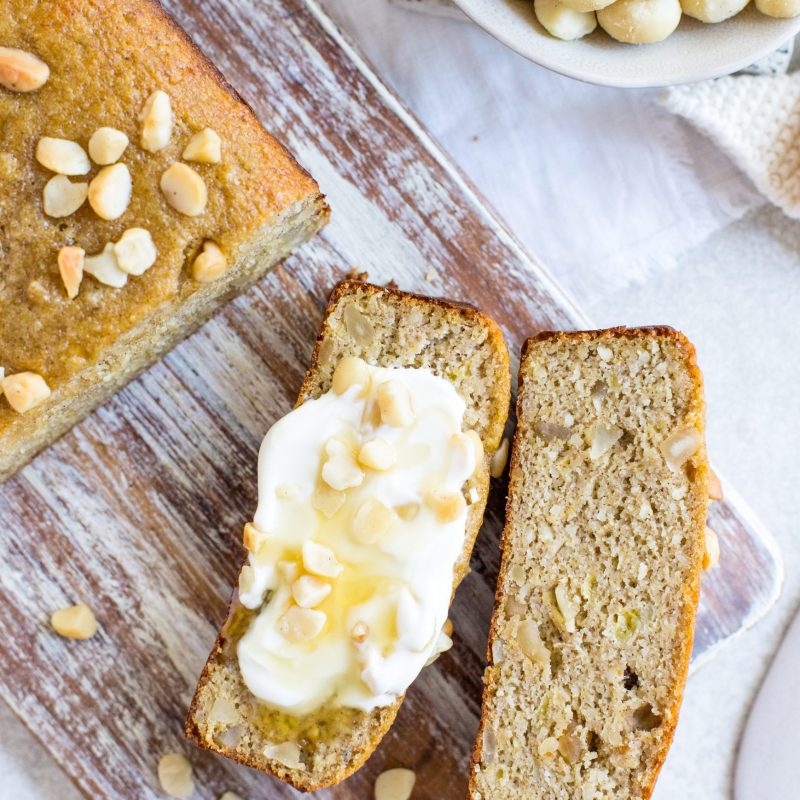 Gut Friendly Banana Macadamia Bread-19