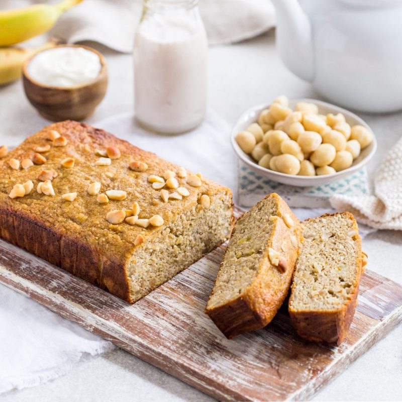 Gut Friendly Banana Macadamia Bread-4