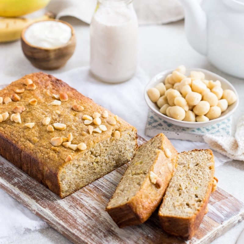 Gut Friendly Banana Macadamia Bread-8