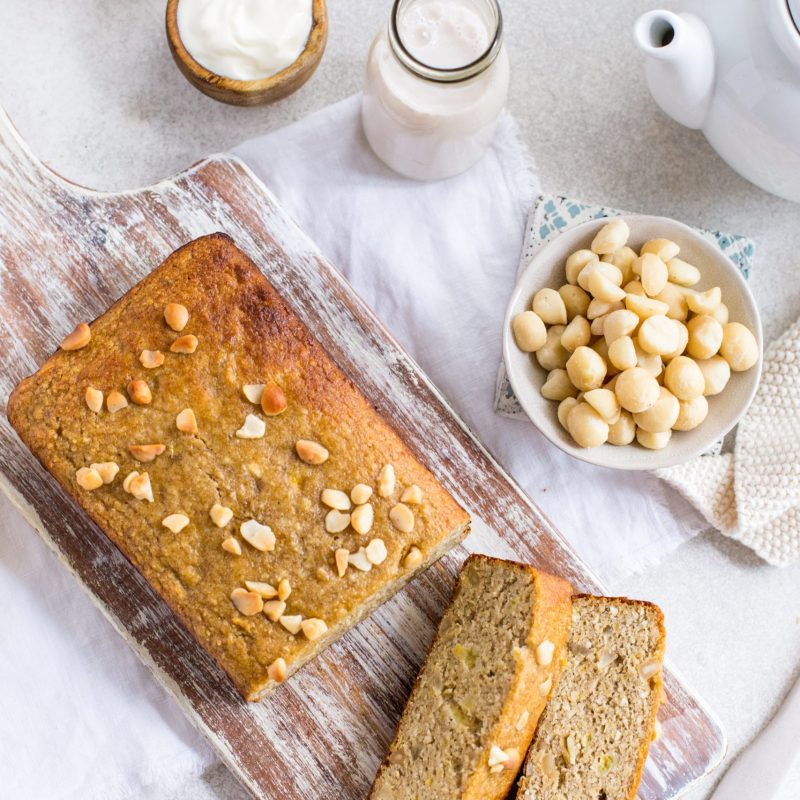 Gut Friendly Banana Macadamia Bread-9