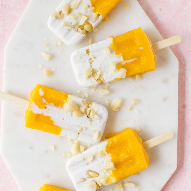 Macadamia Mango Popsicles