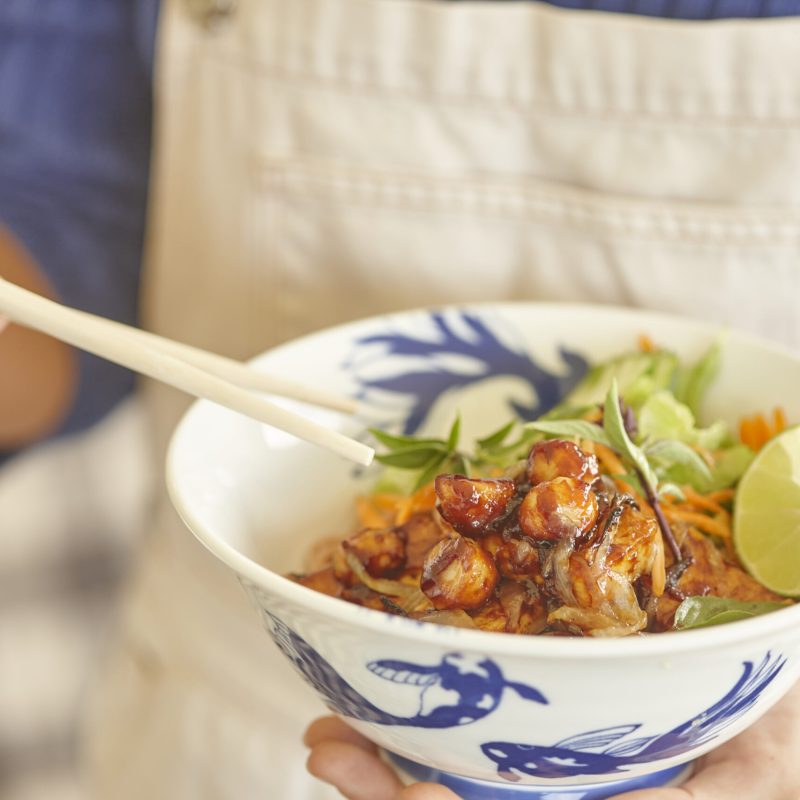 Stir fried tofu with macadamias and hoisin recipe