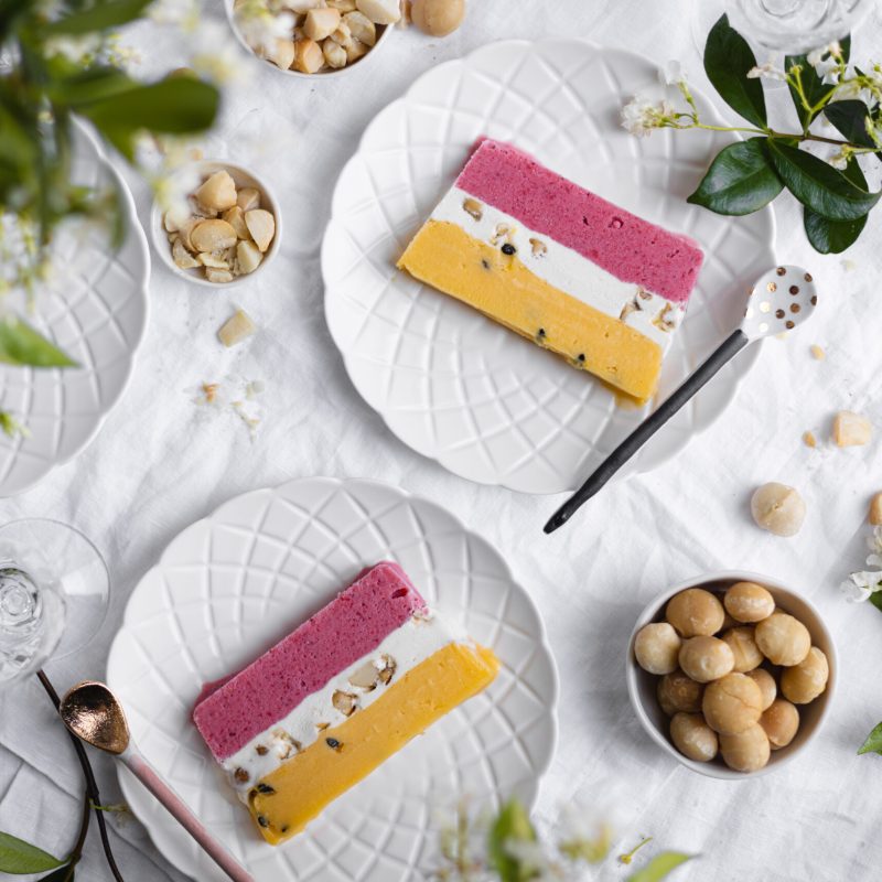 macadamia ice cream terrine