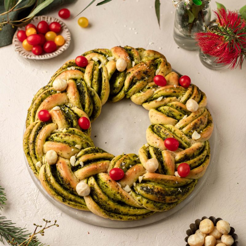 macadamia pesto wreath 1 - anthea cheng