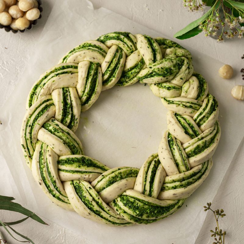 macadamia pesto wreath 5 - anthea cheng